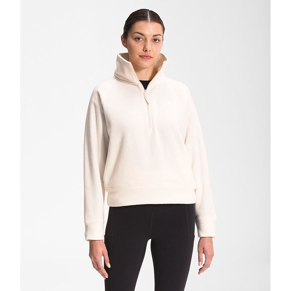 The North Face Fleece Jacket Womens Australia - The North Face City Standard Micro- ¼ Zip White (BUZ